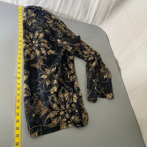 Jane & Delancey Womens Whimsigoth Button Up Top Size L Butterfly Mesh Grunge - Picture 12 of 13